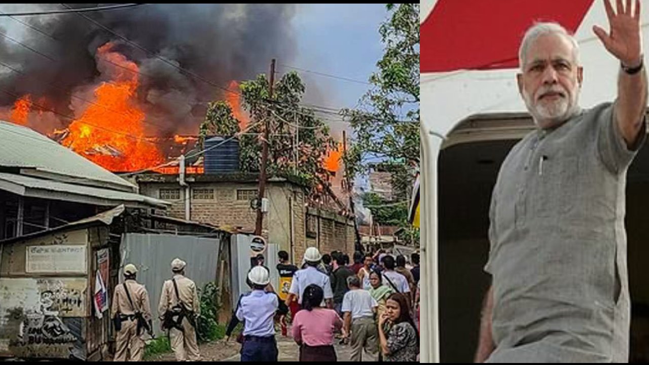 मंत्री का घर फूंका, पीएम चले विदेश।