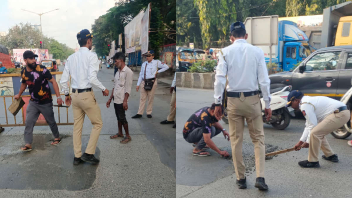 The-traffic-police-did-a-commendable-job-by-filling-potholes-in-Malad-with-social-worker-Javed-Syed-leading-the-way-4
