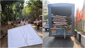 BMC की सख्ती: चुनाव आचार संहिता में मुंबई से 2103 अवैध राजनीतिक होर्डिंग हटाए