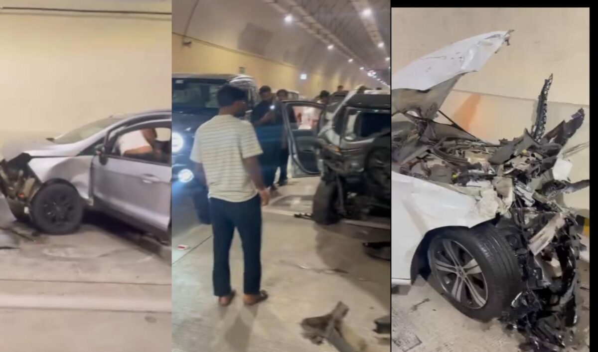 Minor-Mercedes-collides-with-Coastal-Road-Tunnel-woman-seriously-injured