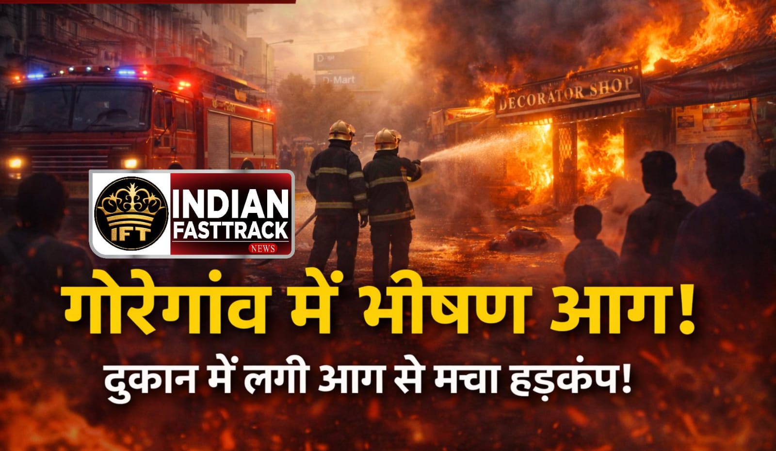 🚨 Goregaon Fire News: Motilal Nagar में डेकोरेशन शॉप में लगी आग, फायर ब्रिगेड की तेजी से बड़ा हादसा टला!