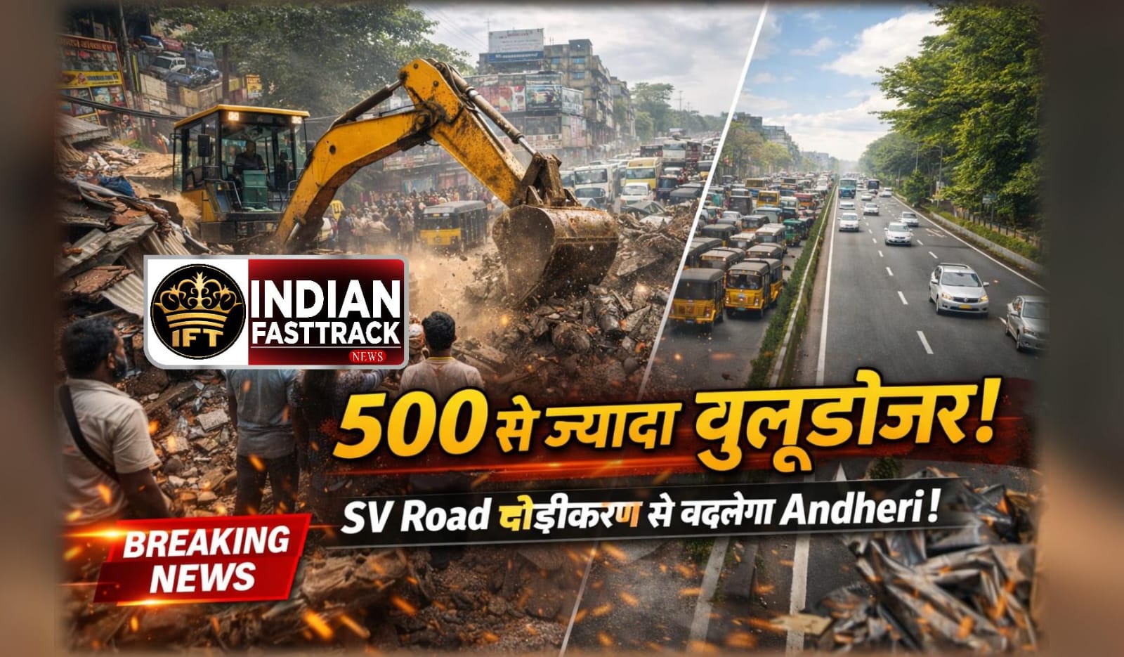 🚧 Andheri SV Road पर बड़ा एक्शन! 500+ स्ट्रक्चर हटेंगे, 35 मिनट का ट्रैफिक होगा सिर्फ 15 मिनट में खत्म?