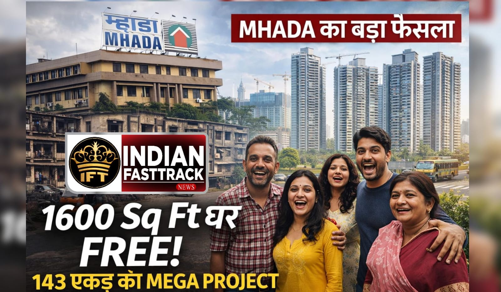 🔥 Motilal Nagar Redevelopment Mumbai: 1600 Sq Ft Free Homes, 143 Acre Mega Project से बदलेगा Goregaon West का नक्शा!