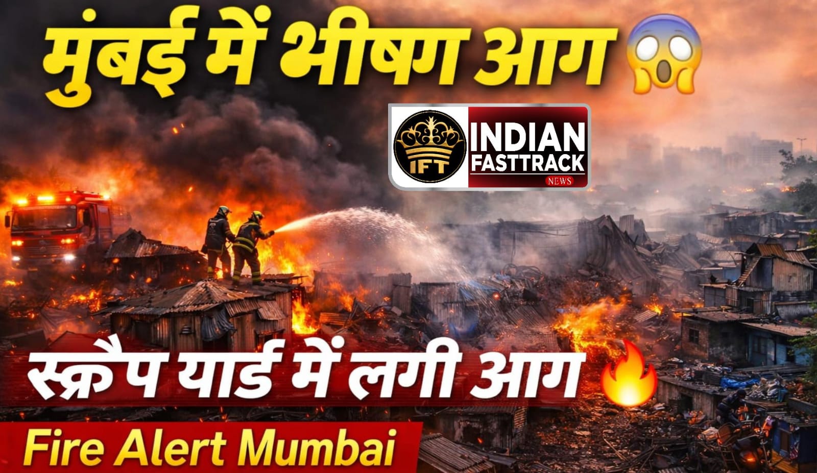 🔥 Mumbai Fire Alert: Ghatkopar-Mankhurd Link Road पर कबाड़ यार्ड में भीषण आग! धुएं का गुबार, दमकल की बड़ी कार्रवाई