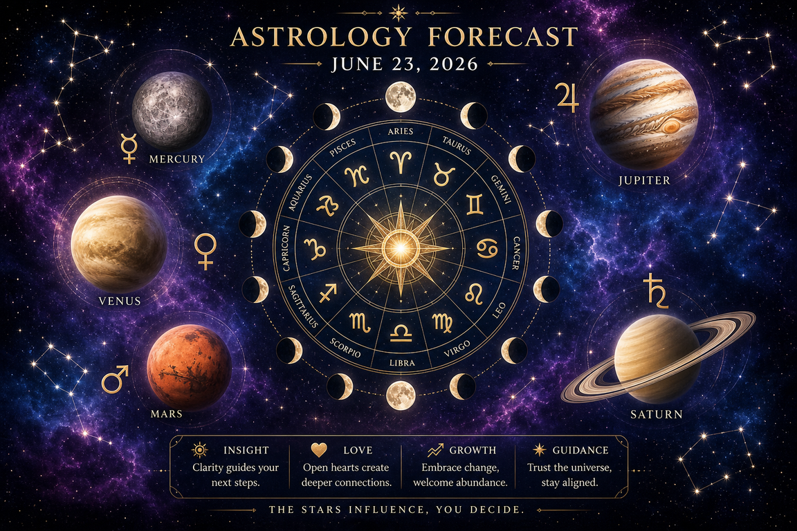 REAL-TIME ASTROLOGY FORECAST - JUNE 23, 2026