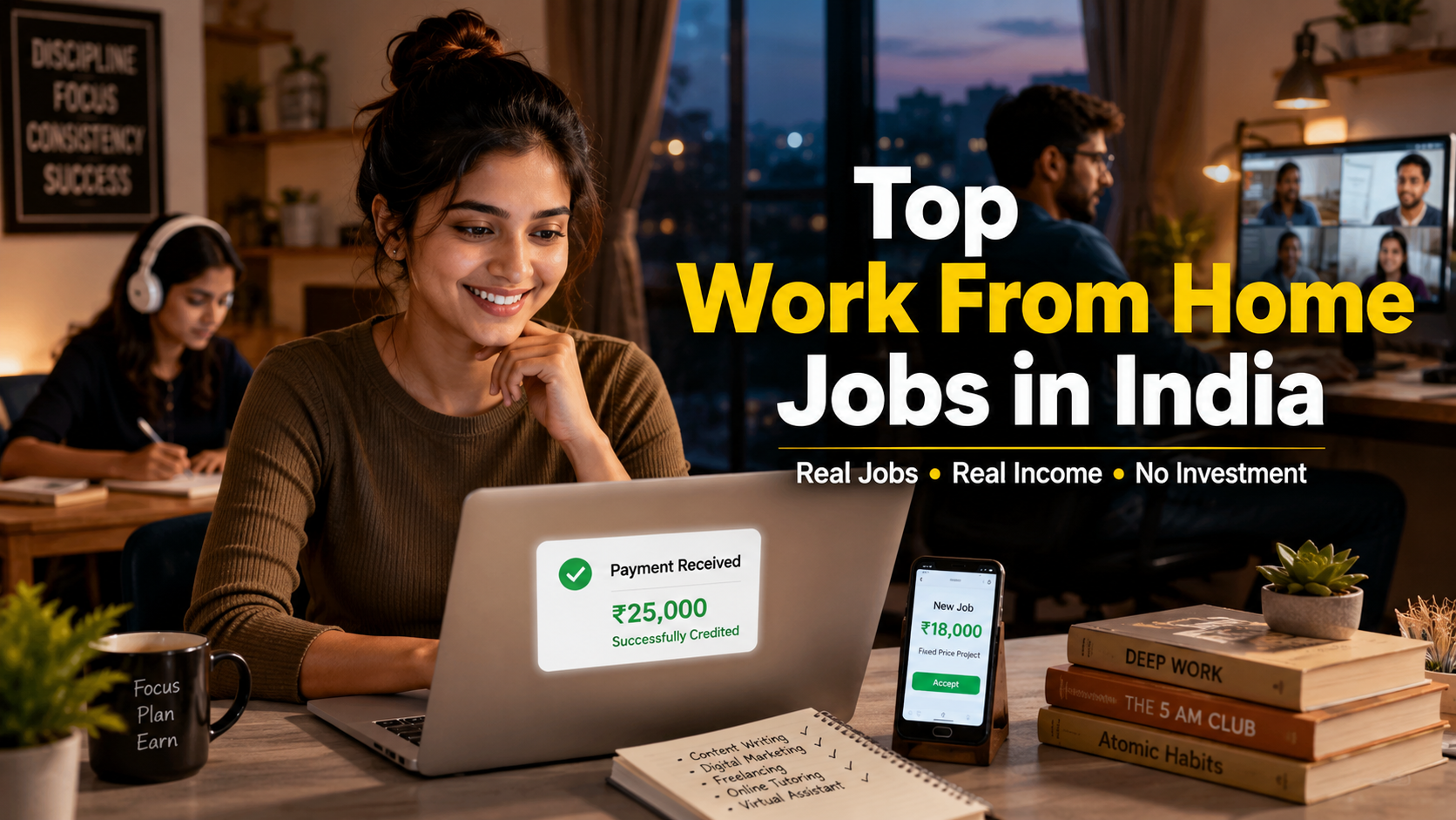 Best Work From Home Jobs in India With High Income