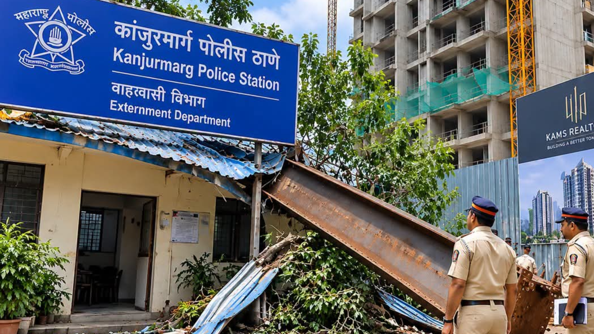 kanjurmarg-200-kg-iron-beam-falls-construction-site